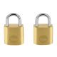 Y110/20/111/2 Set von zwei Messing-Vorhängeschlössern