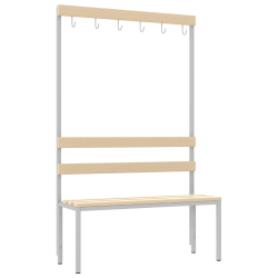 Garderobenbank LSZ 1 mit Kleiderbügeln