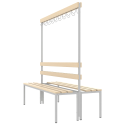 Sitzbank mit Haken LSZ 2A für Schülerumkleideraum 150 cm