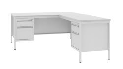 Metallschreibtisch, eckig, BIM 073 mit zwei Containern Metallschreibtisch, eckig, BIM 073 mit zwei Containern