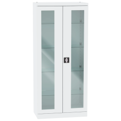 Metall-Medizinschrank SML 112, mit zwei Türen, Glas