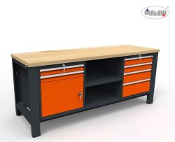 Werkbank ST20 / 09 6 abschließbare Schubladen 