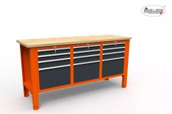 Werktisch SWT 17/03 1765mm 12 Schlüsselschubladen Werktisch SWT 17/03 1765mm 12 Schlüsselschubladen