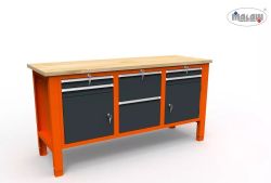 Werktisch SWT 17/06  6 Schubladen 2 schliessbare Schranke