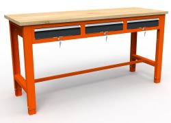 Werktisch SWT 17/02 3 hängende Schubladen 600 kg Werktisch SWT 17/02 3 hängende Schubladen 600 kg