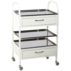 Krankenhauswagen SM 2 mit Regal und Schubladen Krankenhauswagen SM 2 mit Regal und Schubladen