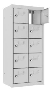 Sus 225p Hängender Frühstücksschrank, Durchgangstür, 10 Schließfächer Sus 225p Hängender Frühstücksschrank, Durchgangstür, 10 Schließfächer