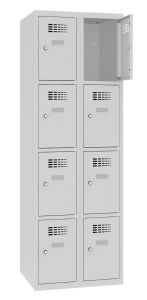 SUS 324 W Metallschrank mit Schließfächern für 8 Personen, separate Schlösser SUS 324 W Metallschrank mit Schließfächern für 8 Personen, separate Schlösser