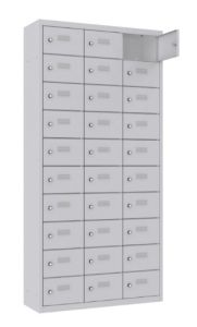 MSus 3310 Stehender Frühstücksschrank für die Kantine mit 30 Schließfächern MSus 3310 Stehender Frühstücksschrank für die Kantine mit 30 Schließfächern