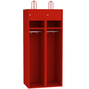 Feuerwehrschrank aus Metall für Feuerwachen Sus 42 - 80 cm Schließfächer 2